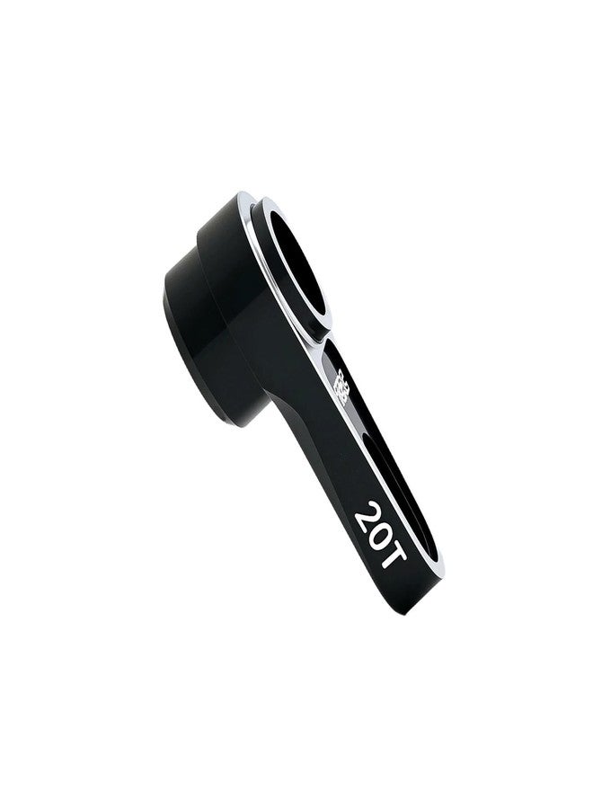 TCRC 7075 Aluminum Rear 20T Servo Horn with Adjustable Connecting Rod for Axial 1/8 AXP8 Gilamon Trail Buggy Upgrade,Black - Image 2